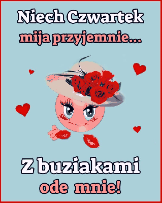 Emotikonka z buziakami na czwartek